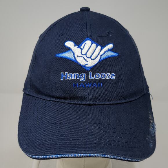 Hang Loose Hawaii Slideback Baseball Cap Blue OS Surfware Hawaiian Classics - Picture 2 of 9